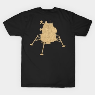 Lunar Landing Module cut from Map of the Moon T-Shirt